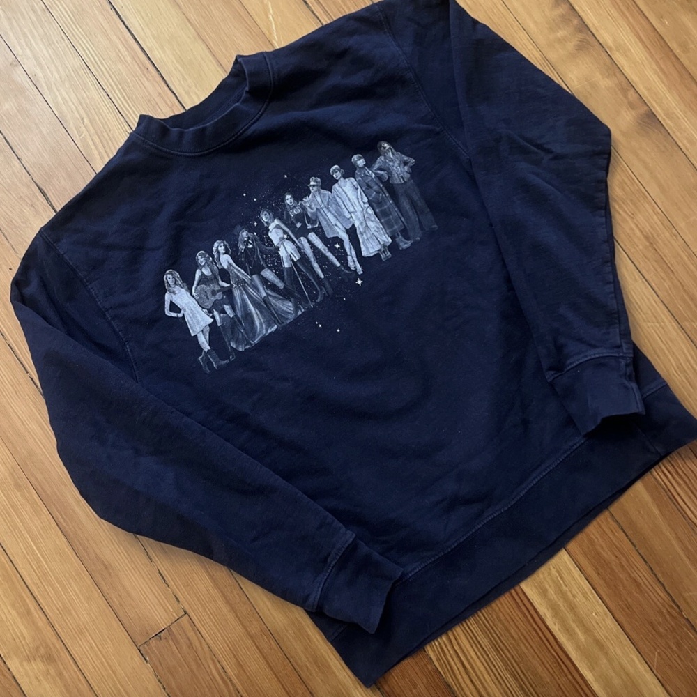 Official Merch Taylor Swift Midnights Navy Crewneck Sweatshirt Sz XL